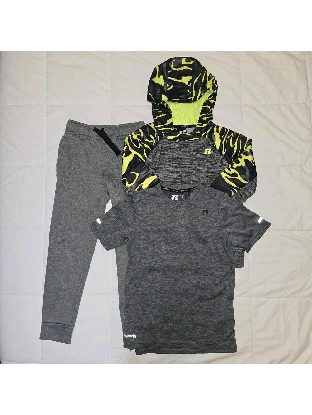 Youth Boy's Russell Athletic Clothing 3 Pc Set SZ 6/7 & 8 dri-power